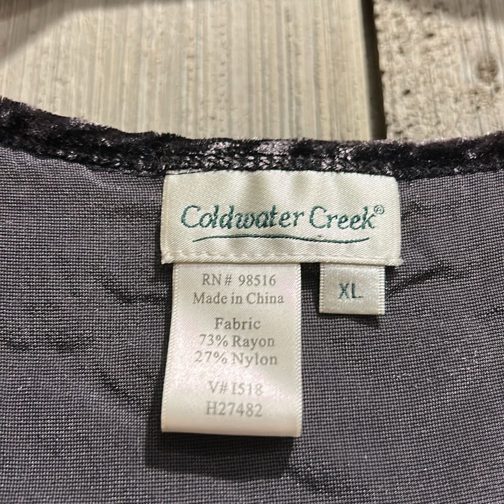 Coldwater Creek Velvet Tank Top in A Gunmetal Color - Picture 2 of 3